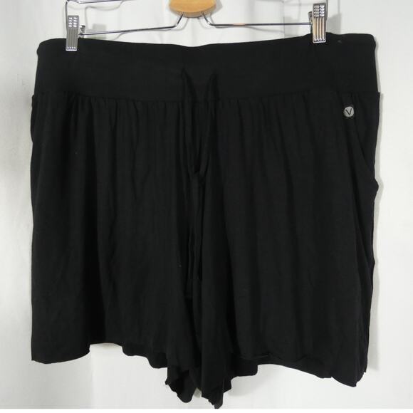 LIVI For Lane Bryant Shorts 18/20 Black Drawstring Elastic Waist Pockets NWT - Picture 1 of 5